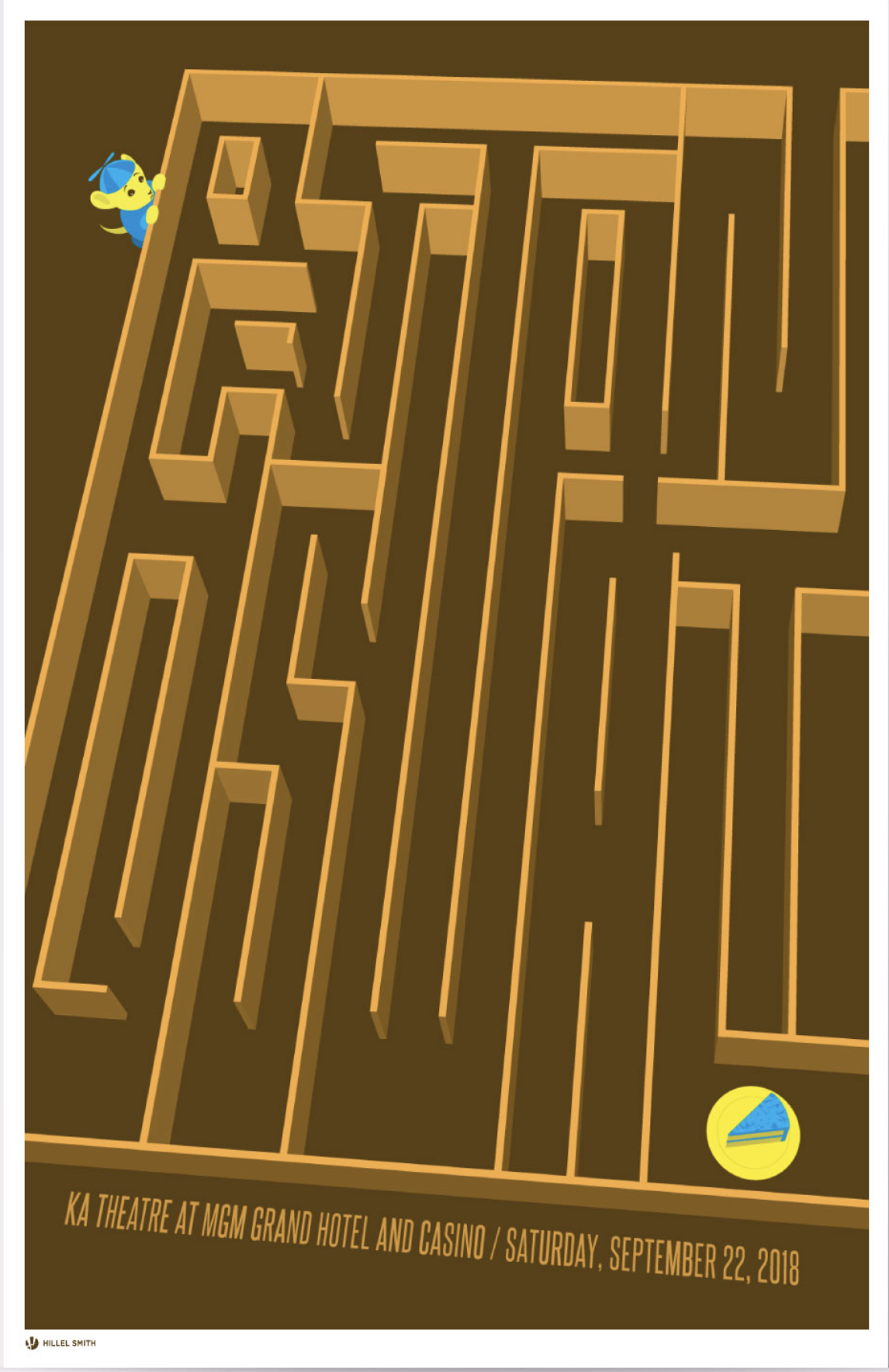 Patton Oswalt Vegas Maze Poster By Hillel Smith